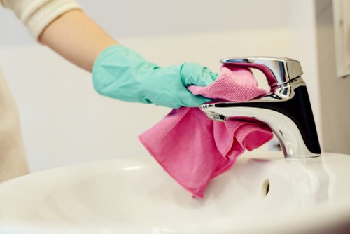Professional Kensington carpet cleaners restoring a living room carpet