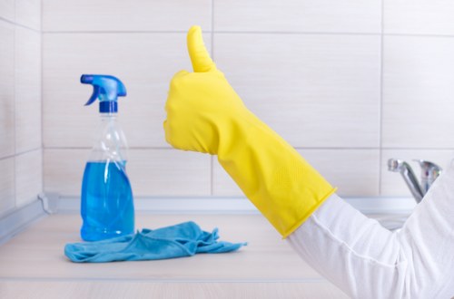 Carpet cleaning service restoring a stained area